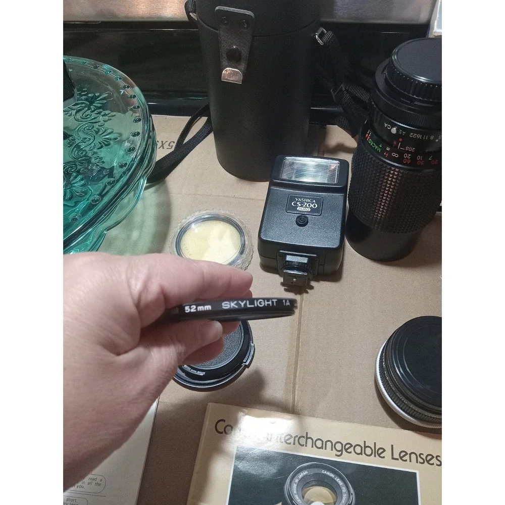 Canon AE-1 Camera + Vintage Lenses/Accessories Filter Flash Cannon Lens Fed Film
